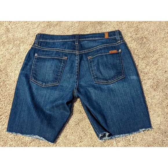 7 For All Mankind Dark the relaxed skinny women shorts Sz. 26 - Picture 10 of 10